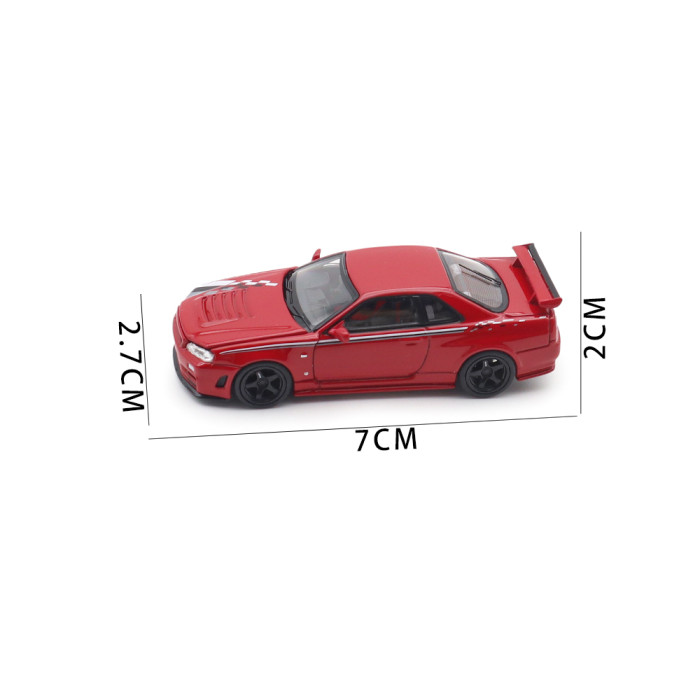 1/64 MOTORHELIX Nissan Skyline GT-R R34 NISMO Diecast Model Toy Car Gifts For Father Friends