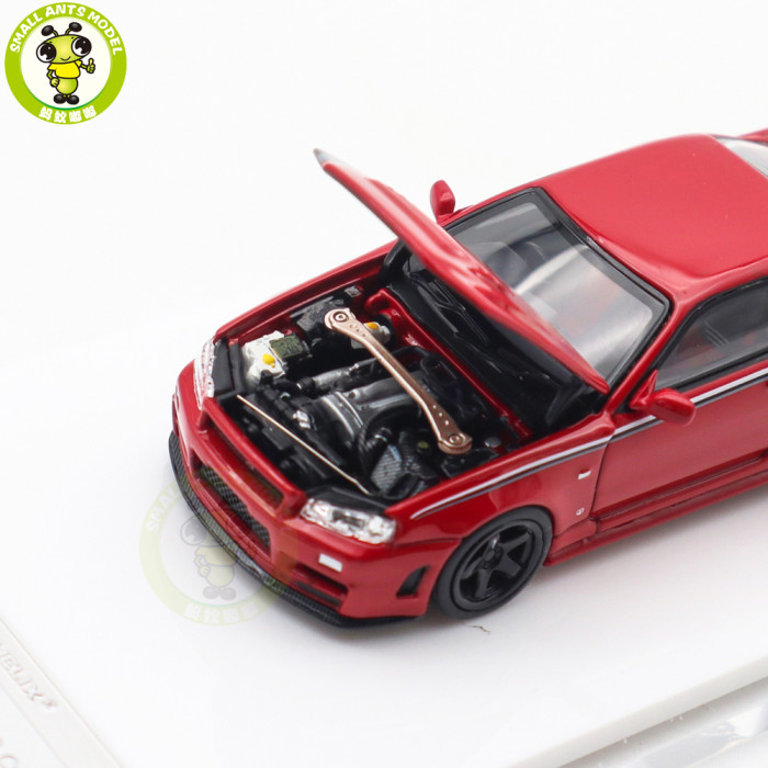 1/64 MOTORHELIX Nissan Skyline GT-R R34 NISMO Diecast Model Toy Car Gifts For Father Friends
