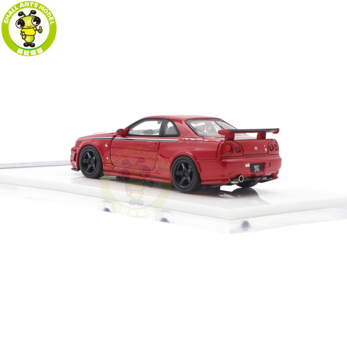 1/64 MOTORHELIX Nissan Skyline GT-R R34 NISMO Diecast Model Toy Car Gifts For Father Friends