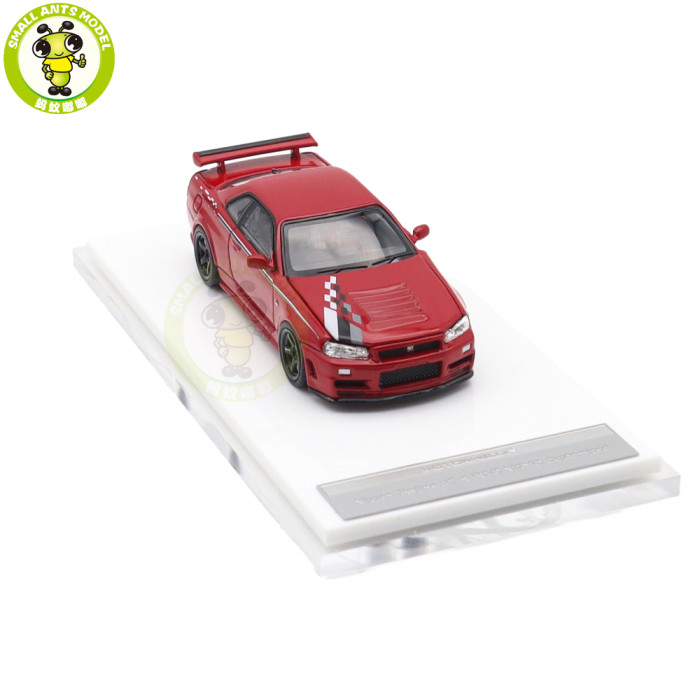 1/64 MOTORHELIX Nissan Skyline GT-R R34 NISMO Diecast Model Toy Car Gifts For Father Friends