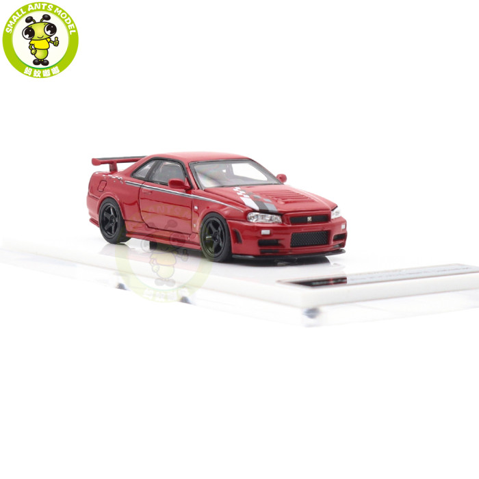1/64 MOTORHELIX Nissan Skyline GT-R R34 NISMO Diecast Model Toy Car Gifts For Father Friends