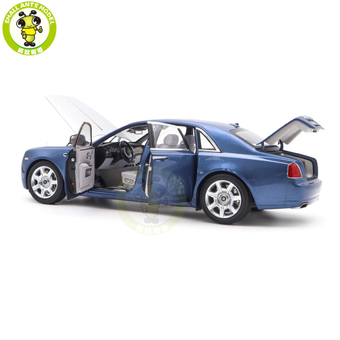 1/18 Rolls-Royce Ghost Kyosho 08802MBS Blue/Silver Diecast Model Toy Car Gifts For Father Friends