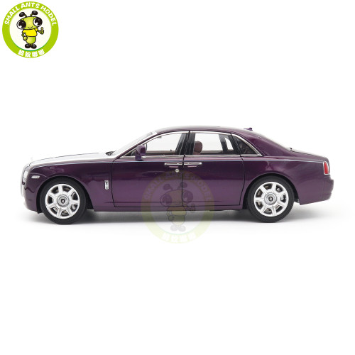 1/18 Rolls-Royce Ghost Kyosho 08802TPS Purple/Silver Diecast Model Toy Car Gifts For Father Friends