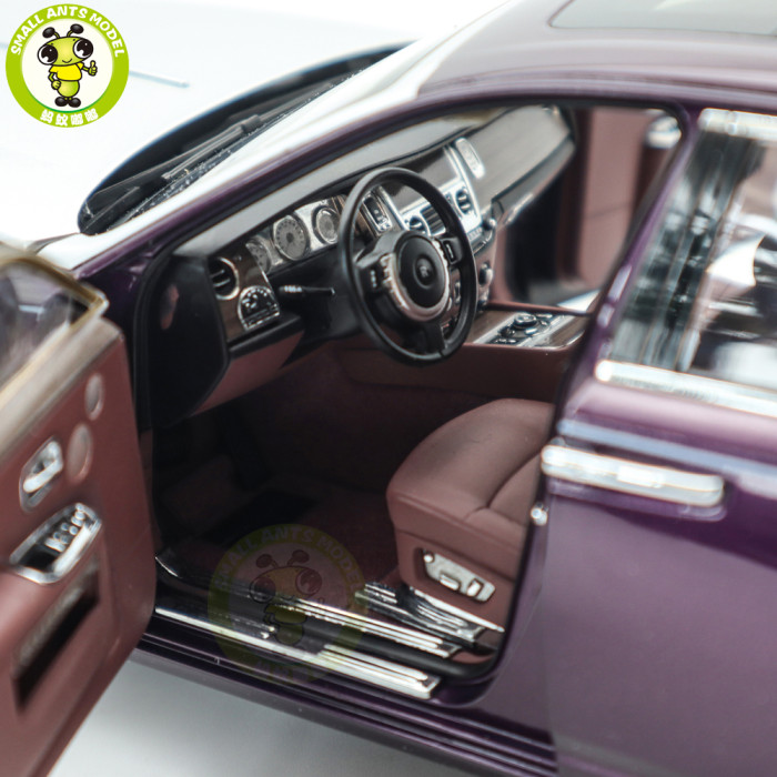 1/18 Rolls-Royce Ghost Kyosho 08802TPS Purple/Silver Diecast Model Toy Car Gifts For Father Friends