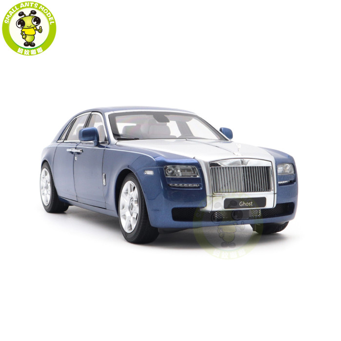 1/18 Rolls-Royce Ghost Kyosho 08802MBS Blue/Silver Diecast Model Toy Car Gifts For Father Friends