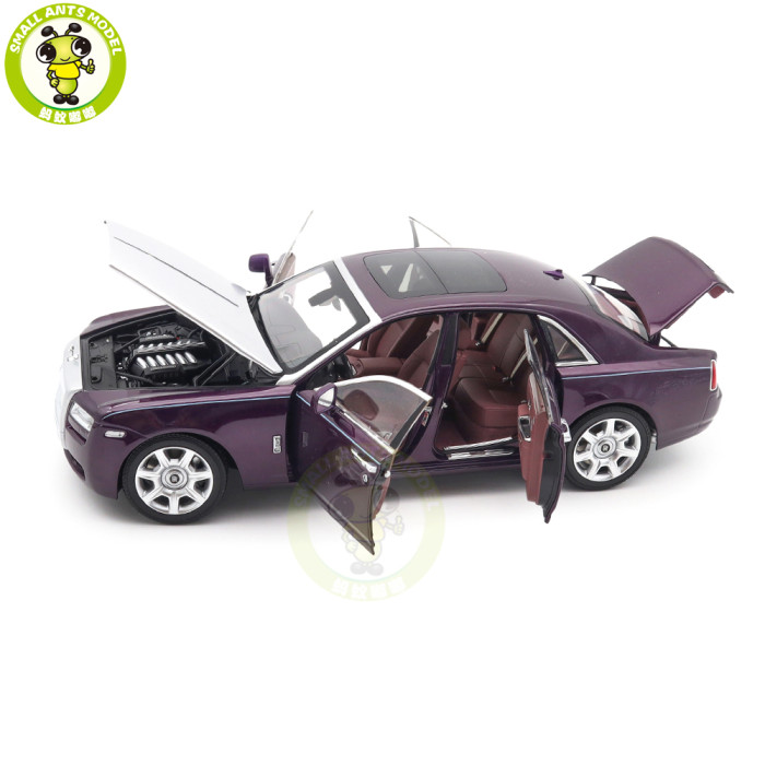 1/18 Rolls-Royce Ghost Kyosho 08802TPS Purple/Silver Diecast Model Toy Car Gifts For Father Friends