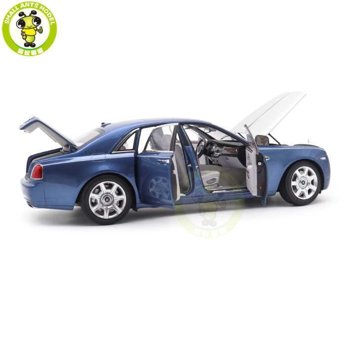 1/18 Rolls-Royce Ghost Kyosho 08802MBS Blue/Silver Diecast Model Toy Car Gifts For Father Friends