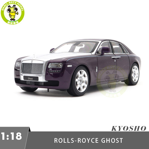 1/18 Rolls-Royce Ghost Kyosho 08802TPS Purple/Silver Diecast Model Toy Car Gifts For Father Friends