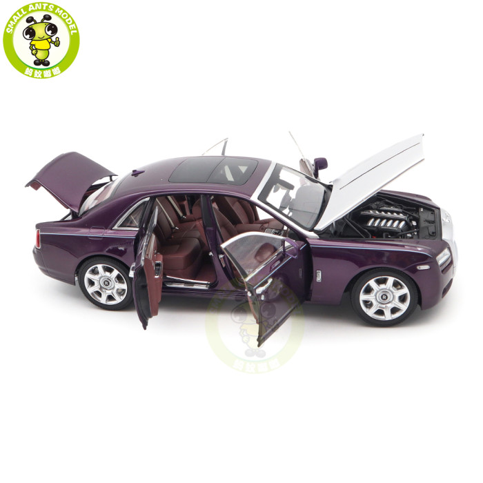 1/18 Rolls-Royce Ghost Kyosho 08802TPS Purple/Silver Diecast Model Toy Car Gifts For Father Friends