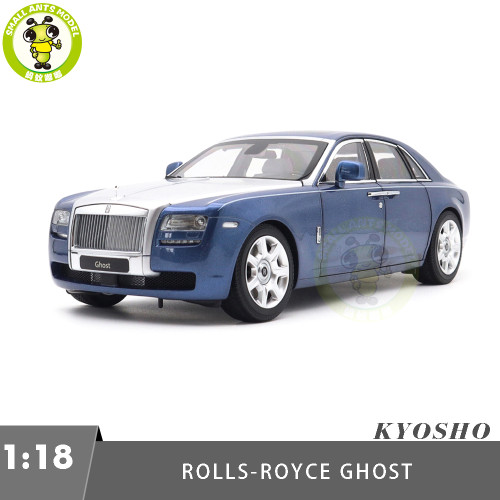1/18 Rolls-Royce Ghost Kyosho 08802MBS Blue/Silver Diecast Model Toy Car Gifts For Father Friends