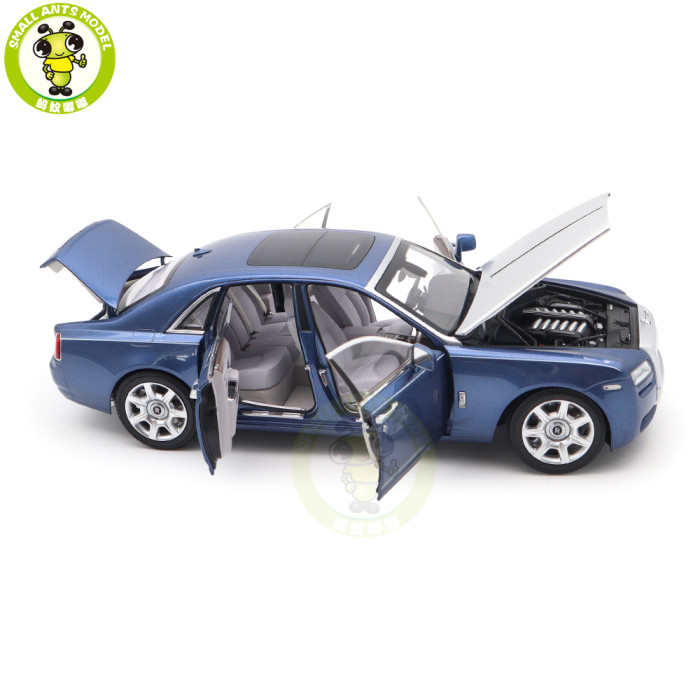 1/18 Rolls-Royce Ghost Kyosho 08802MBS Blue/Silver Diecast Model Toy Car Gifts For Father Friends