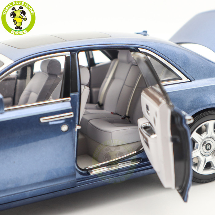 1/18 Rolls-Royce Ghost Kyosho 08802MBS Blue/Silver Diecast Model Toy Car Gifts For Father Friends