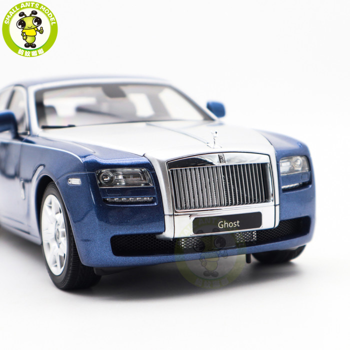 1/18 Rolls-Royce Ghost Kyosho 08802MBS Blue/Silver Diecast Model Toy Car Gifts For Father Friends