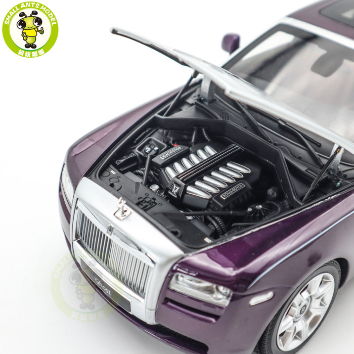 1/18 Rolls-Royce Ghost Kyosho 08802TPS Purple/Silver Diecast Model Toy Car Gifts For Father Friends