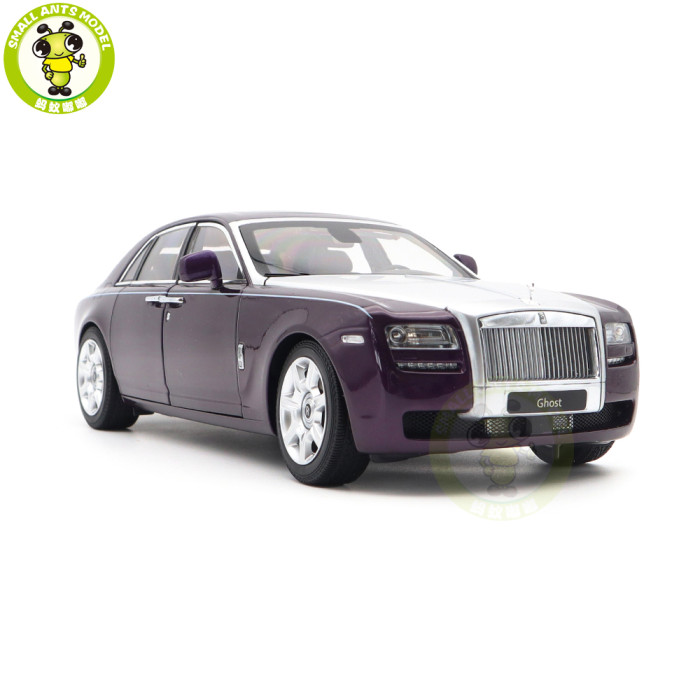 1/18 Rolls-Royce Ghost Kyosho 08802TPS Purple/Silver Diecast Model Toy Car Gifts For Father Friends