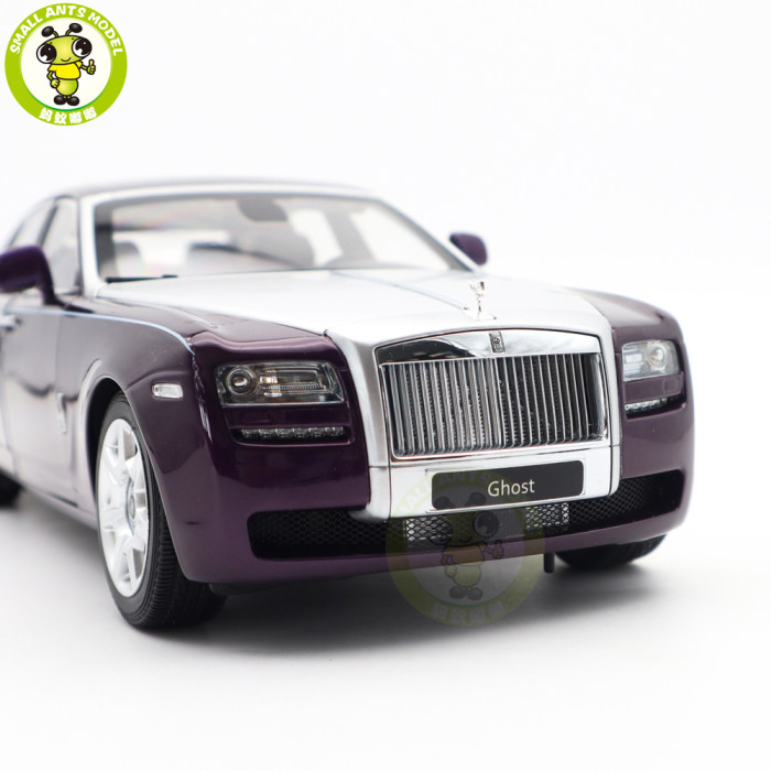 1/18 Rolls-Royce Ghost Kyosho 08802TPS Purple/Silver Diecast Model Toy Car Gifts For Father Friends