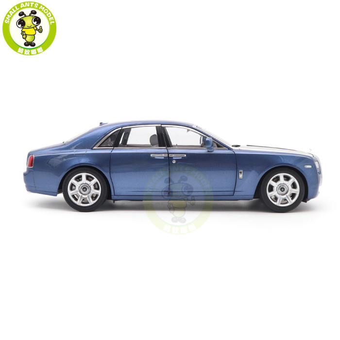 1/18 Rolls-Royce Ghost Kyosho 08802MBS Blue/Silver Diecast Model Toy Car Gifts For Father Friends