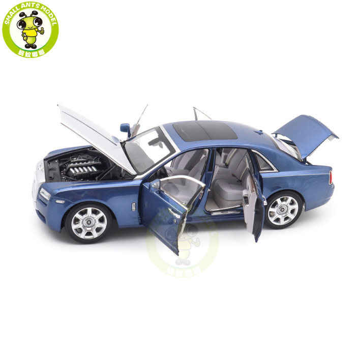 1/18 Rolls-Royce Ghost Kyosho 08802MBS Blue/Silver Diecast Model Toy Car Gifts For Father Friends
