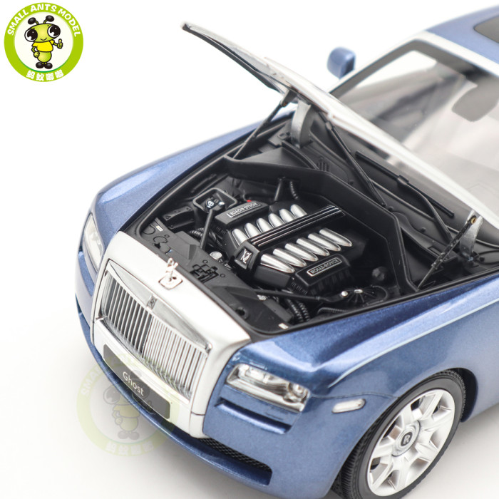 1/18 Rolls-Royce Ghost Kyosho 08802MBS Blue/Silver Diecast Model Toy Car Gifts For Father Friends