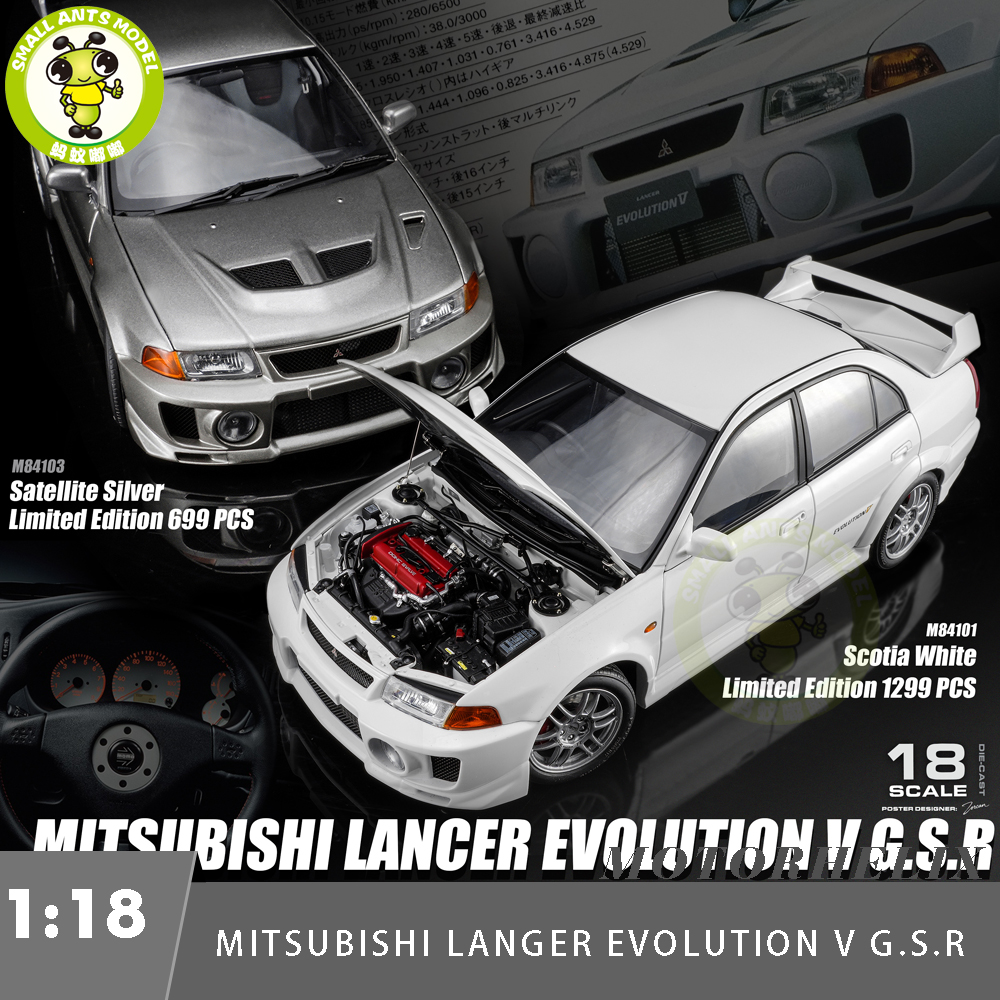 Pre-order 1/18 MOTORHELIX Mitsubishi Lancer Evolution EVO V 5 GSR