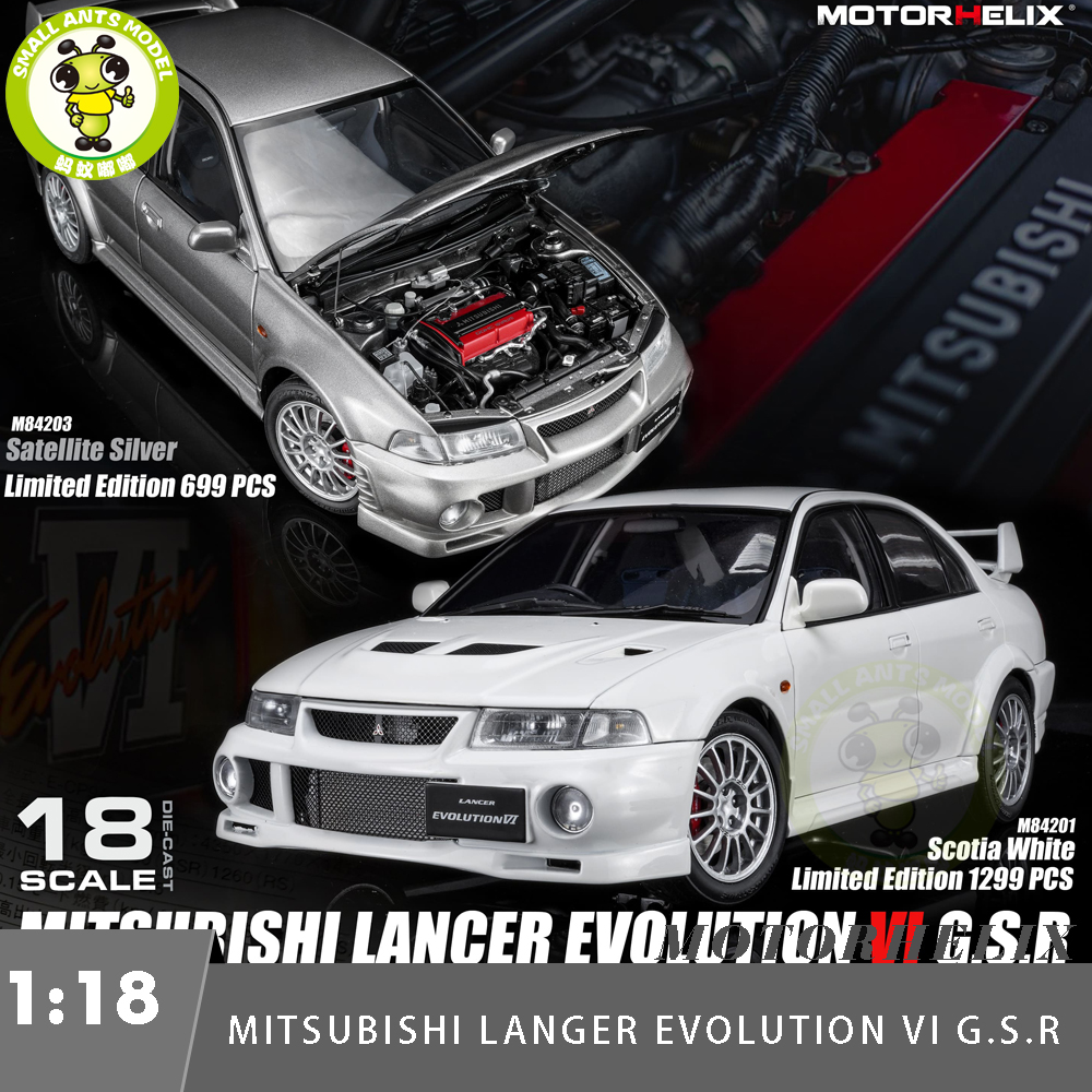 Pre-order 1/18 MOTORHELIX Mitsubishi Lancer Evolution EVO VI 6 GSR