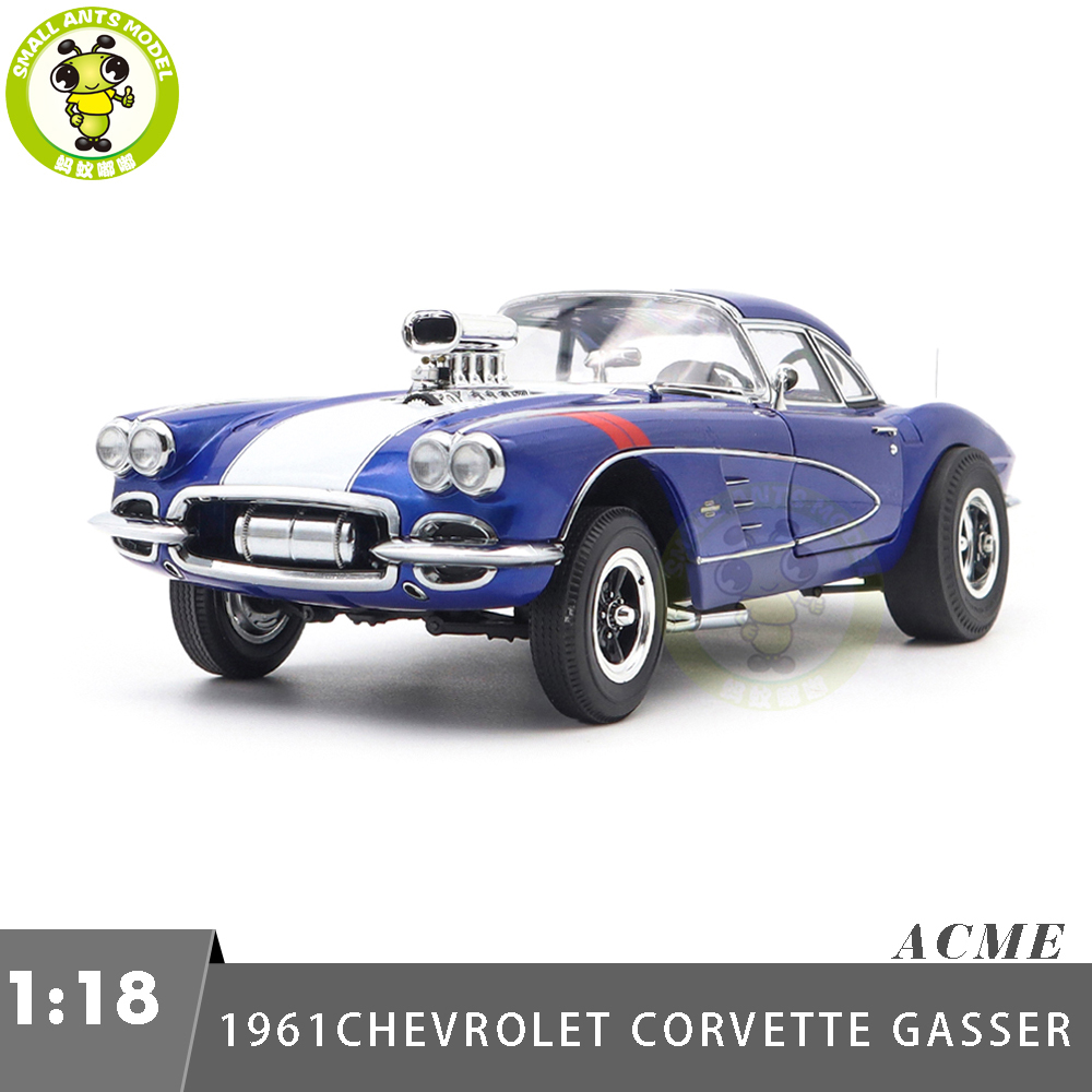 1/18 1961 Chevrolet Corvette Gasser ACME Diecast Model Car Toys