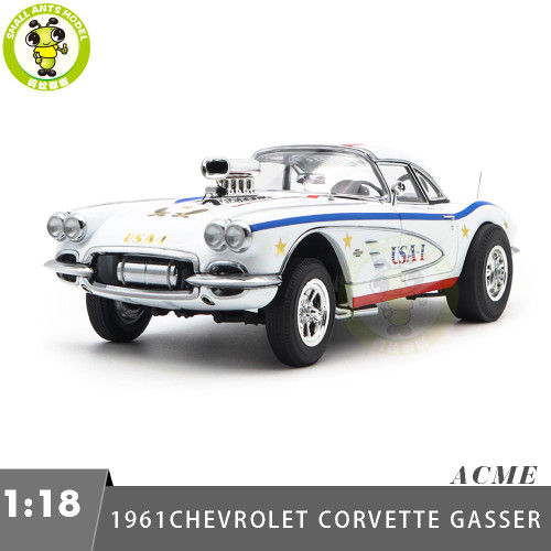 1/18 1961 Chevrolet Corvette Gasser USA 1 ACME Diecast Model Car Toys Gifts