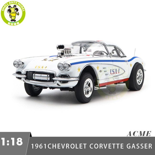 1/18 1961 Chevrolet Corvette Gasser USA 1 ACME Diecast Model Car Toys Gifts