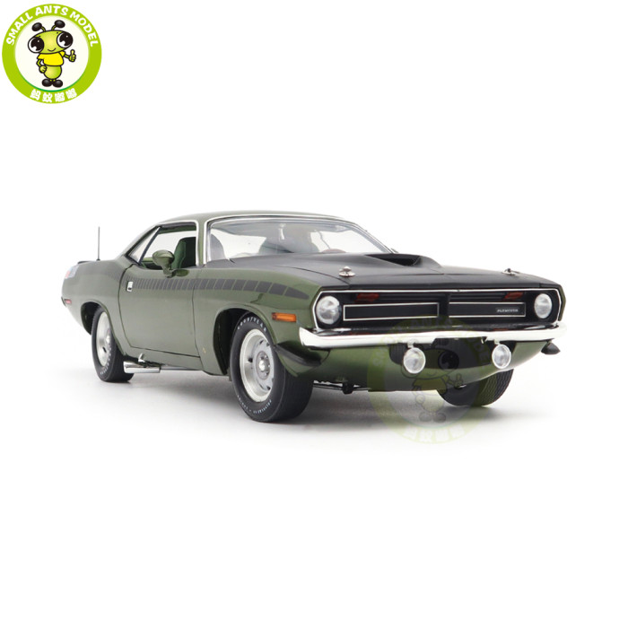 1/18 1970 Plymouth AAR Cuda ACME Ivy Green Diecast Model Car Toys Gifts