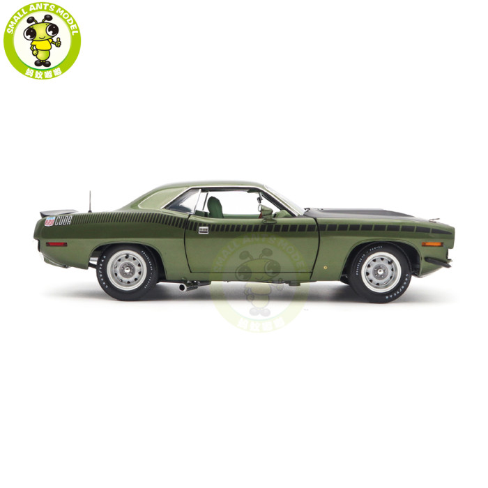 1/18 1970 Plymouth AAR Cuda ACME Ivy Green Diecast Model Car Toys Gifts
