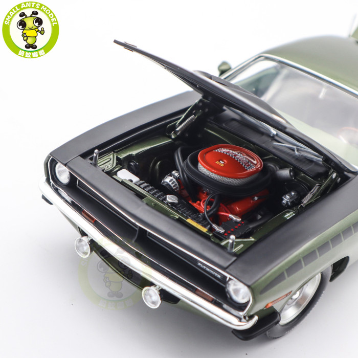 1/18 1970 Plymouth AAR Cuda ACME Ivy Green Diecast Model Car Toys Gifts