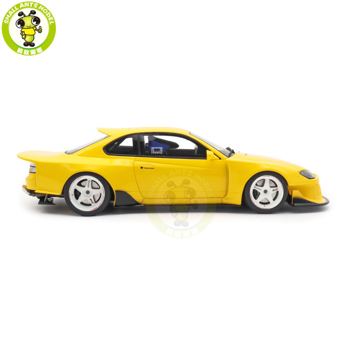 1/18 Kyosho Samural Nissan Silvia S15 Khyzyl Saleem Yellow Resin Model Gifts For Friends