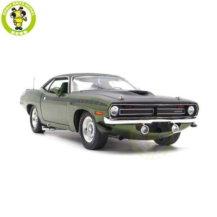 1/18 1970 Plymouth AAR Cuda ACME Ivy Green Diecast Model Car Toys Gifts