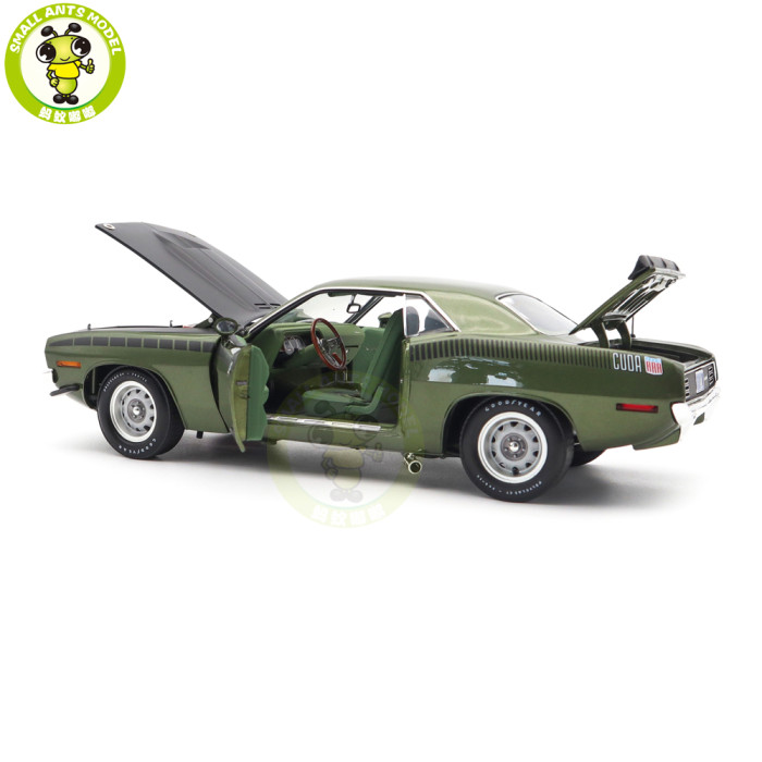 1/18 1970 Plymouth AAR Cuda ACME Ivy Green Diecast Model Car Toys Gifts