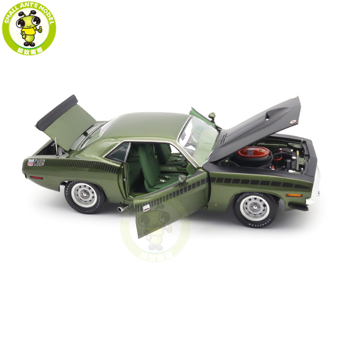 1/18 1970 Plymouth AAR Cuda ACME Ivy Green Diecast Model Car Toys Gifts