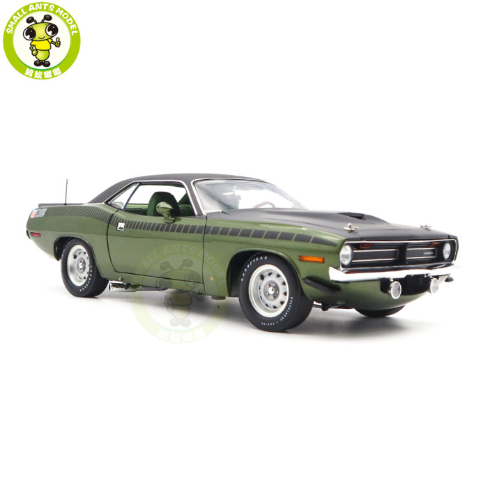 1/18 1970 Plymouth AAR Cuda ACME Ivy Green Diecast Model Car Toys Gifts
