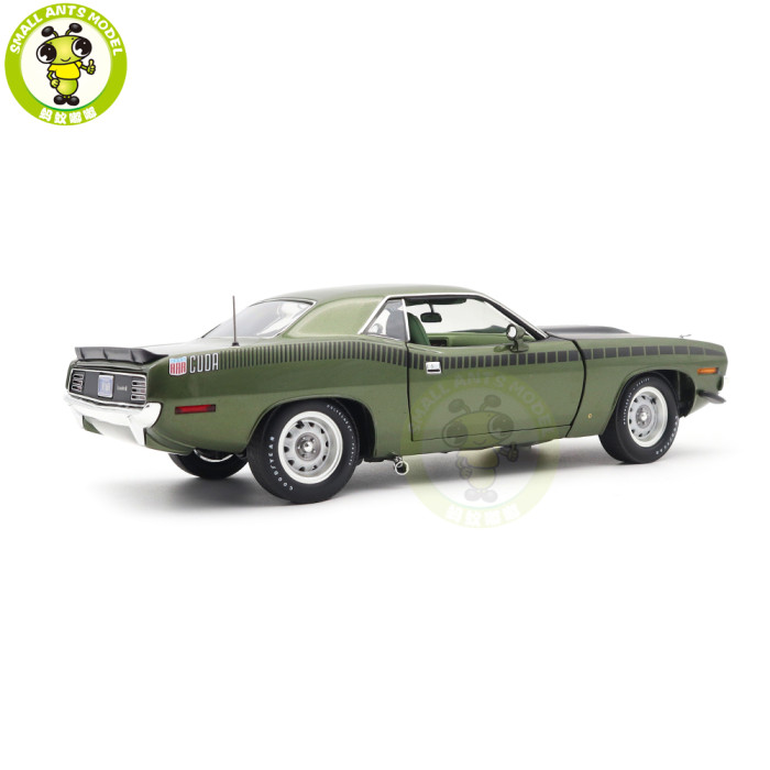 1/18 1970 Plymouth AAR Cuda ACME Ivy Green Diecast Model Car Toys Gifts