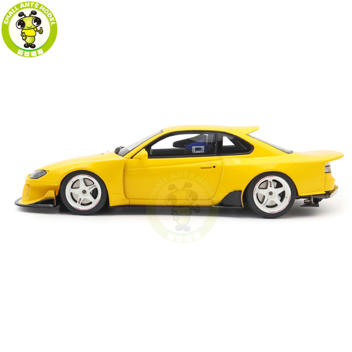 1/18 Kyosho Samural Nissan Silvia S15 Khyzyl Saleem Yellow Resin Model Gifts For Friends