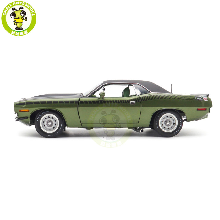 1/18 1970 Plymouth AAR Cuda ACME Ivy Green Diecast Model Car Toys Gifts