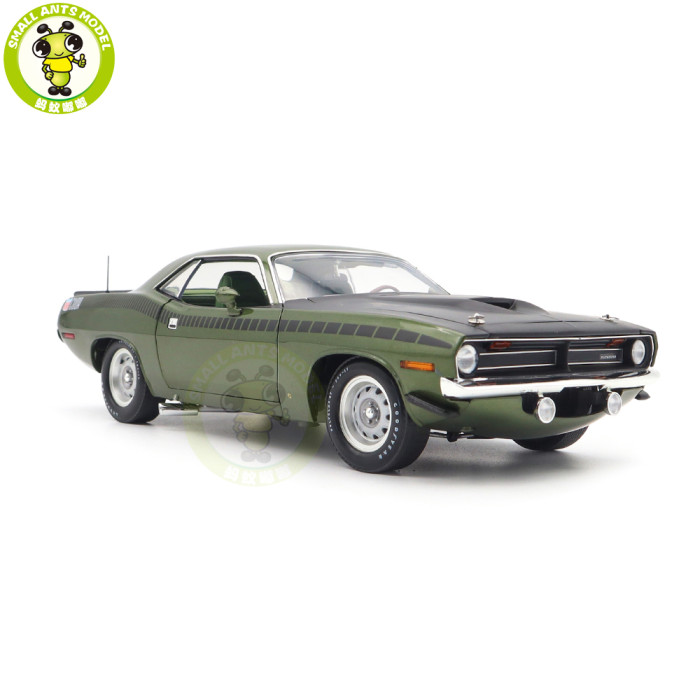 1/18 1970 Plymouth AAR Cuda ACME Ivy Green Diecast Model Car Toys Gifts