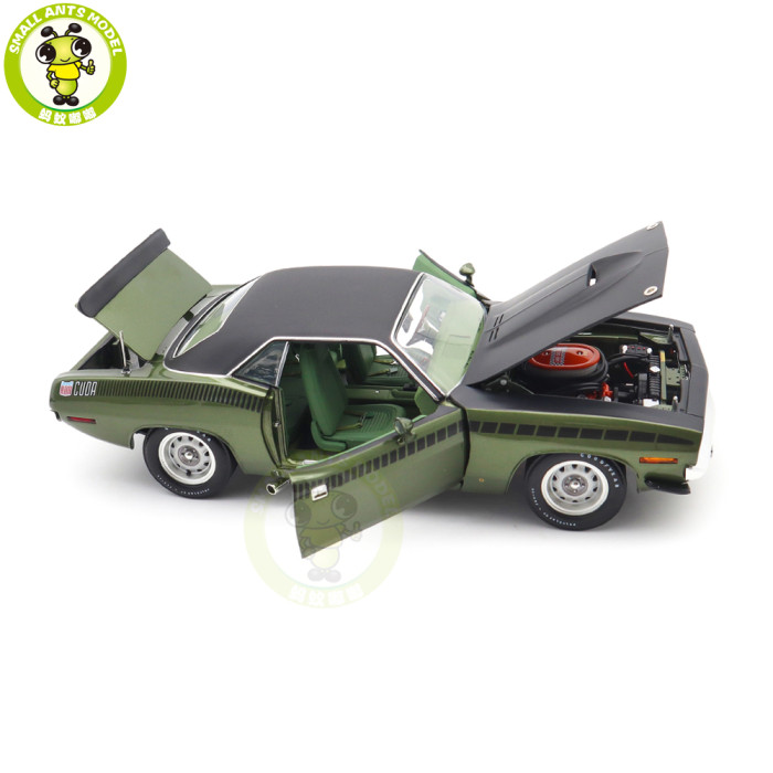 1/18 1970 Plymouth AAR Cuda ACME Ivy Green Diecast Model Car Toys Gifts