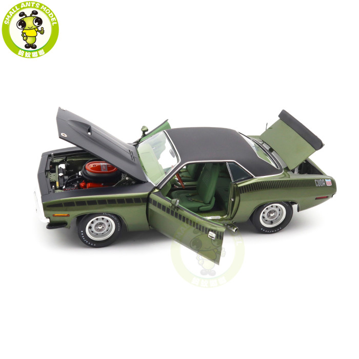 1/18 1970 Plymouth AAR Cuda ACME Ivy Green Diecast Model Car Toys Gifts