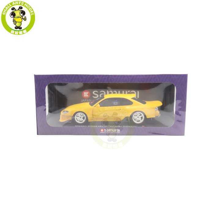 1/18 Kyosho Samural Nissan Silvia S15 Khyzyl Saleem Yellow Resin Model Gifts For Friends