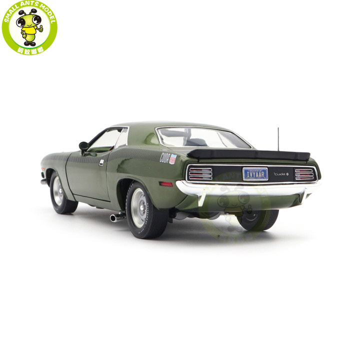 1/18 1970 Plymouth AAR Cuda ACME Ivy Green Diecast Model Car Toys Gifts