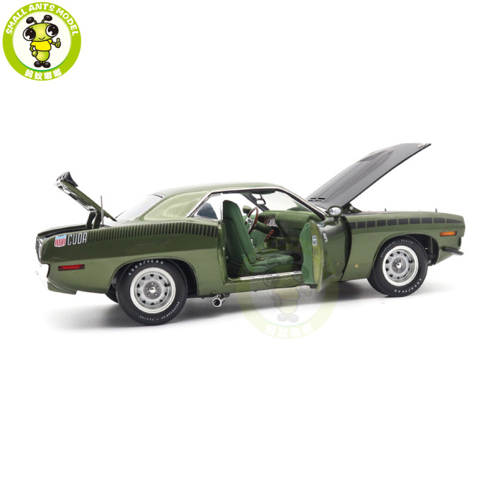 1/18 1970 Plymouth AAR Cuda ACME Ivy Green Diecast Model Car Toys Gifts
