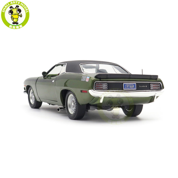 1/18 1970 Plymouth AAR Cuda ACME Ivy Green Diecast Model Car Toys Gifts