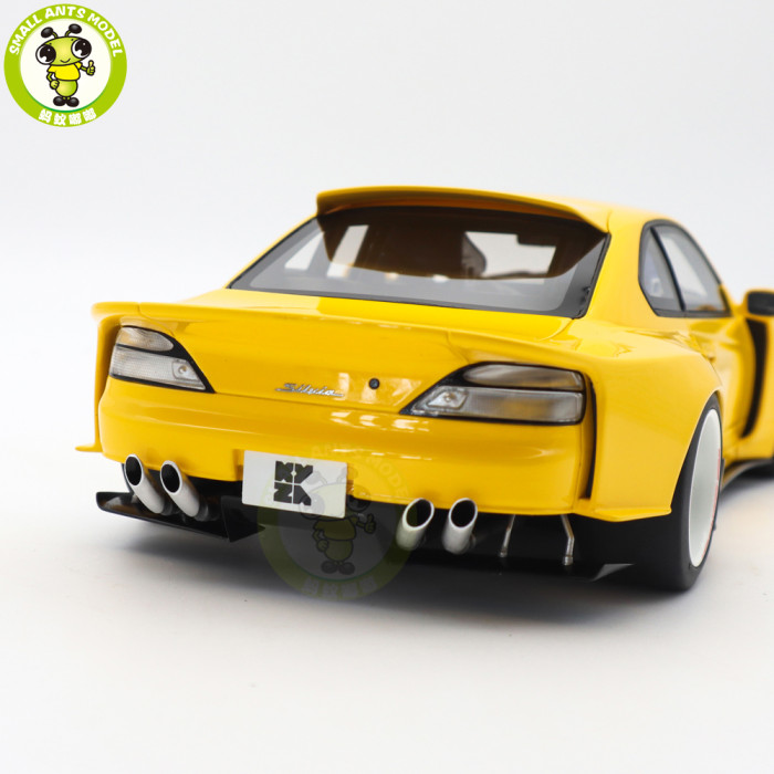 1/18 Kyosho Samural Nissan Silvia S15 Khyzyl Saleem Yellow Resin Model Gifts For Friends