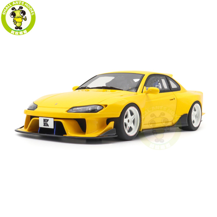 1/18 Kyosho Samural Nissan Silvia S15 Khyzyl Saleem Yellow Resin Model Gifts For Friends
