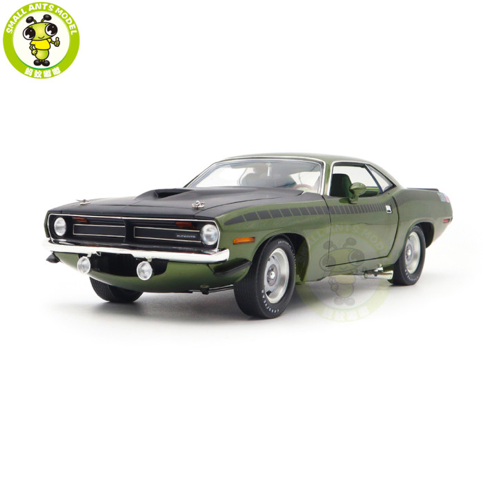 1/18 1970 Plymouth AAR Cuda ACME Ivy Green Diecast Model Car Toys Gifts