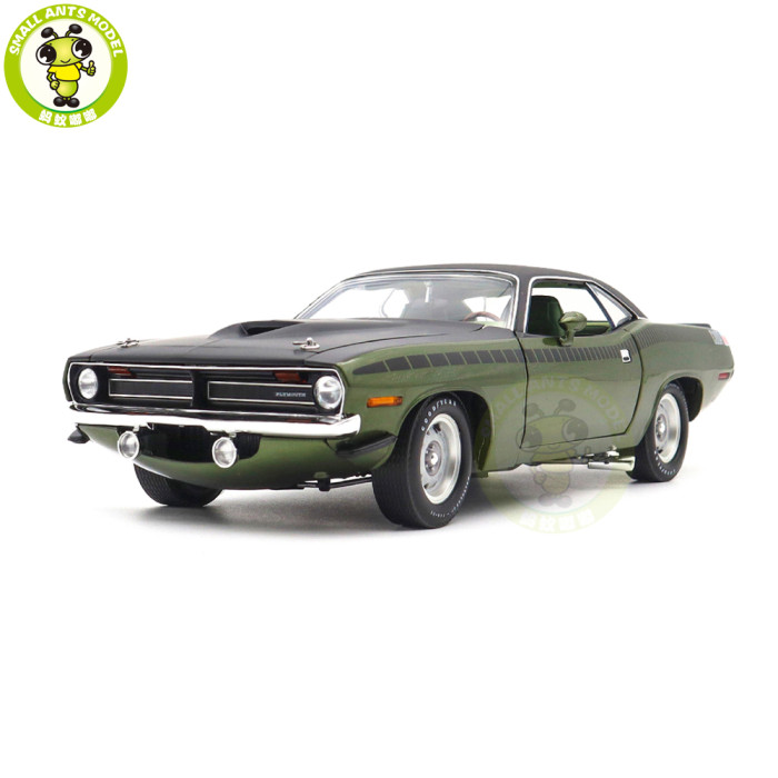 1/18 1970 Plymouth AAR Cuda ACME Ivy Green Diecast Model Car Toys Gifts